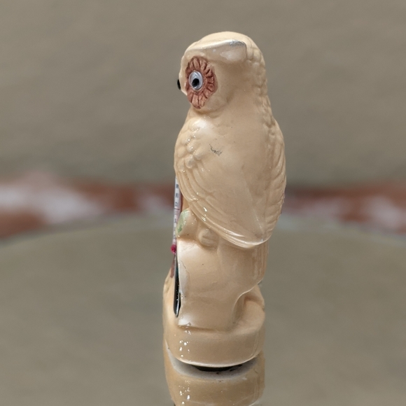 Vtg Ceramic Montana Owl Indoor Thermometer - Picture 4 of 7